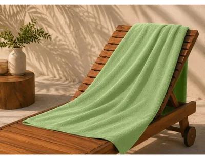 Obrázek produktu pro Froté plážová osuška - 100x150 cm - Zelená