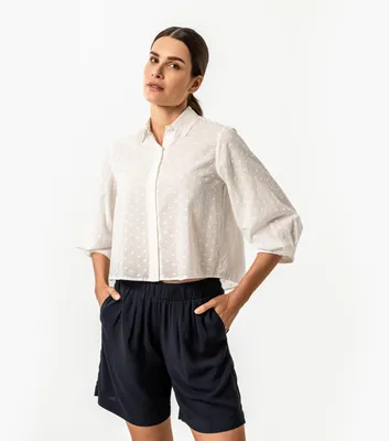 Produktbild von Damen-Bluse „Agneetha“ in Offwhite von Living Crafts