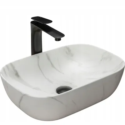 Zdjęcie produktu dla Umywalka nablatowa Rea Belinda Marble Marmur Mat