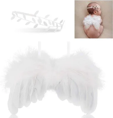 Image de Ailes d'ange et bandeau pour la photographie de bébé - De magnifiques photos de ton tout-petit