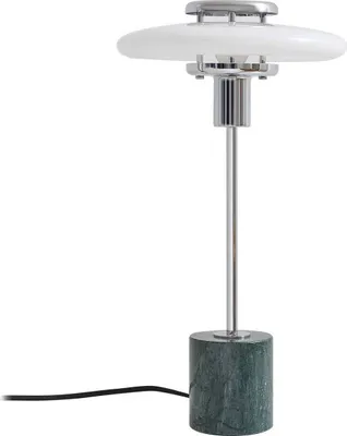 Produktbild von Lindby Tischlampe Branford, Retro, weiß/grün Opalglas/Marmor