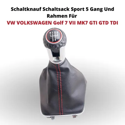 Image de Pommeau de levier de vitesses, soufflet de levier de vitesses sport 5 vitesses et cadre pour VW VOLKSWAGEN Golf 7 VII MK7 GTI GTD TDI