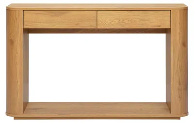 Produktbild von Miliboo - Konsole in heller Eichenholzoptik mit 2 Schubladen L120 cm NEGAN