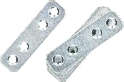 Obrázok produktu pre KOTARBAU® Sada 100 perforovaných plechov 60 x 16 mm Pozinkovaná strieborná Plochá konzola Drevená spojka Vnútorná - vonkajšia Perforovaný plech Oceľová konzola Oceľová spojka Plechy