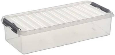 Productafbeelding van Transparante Opslagbox met Stevige Sluitclips - 6.5 Liter - Stapelbaar