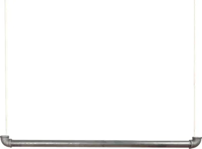 Produktbild von Natural Goods Berlin Pipe GARD Swing, Kleiderstange, Deckenmontage, Hängegarderobe, Temperguss, B60 cm, Weißes Seil