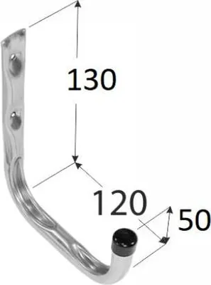 Produktbild von 10x Wandhaken 120x130x50mm Werkzeughalter Gerätehalter Garage blau verzinkt