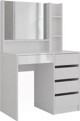 Produktbild von Schminktisch Vicco Sherry Weiß/Weiß Hochglanz 89.8 cm 3 Teile, Model 57702