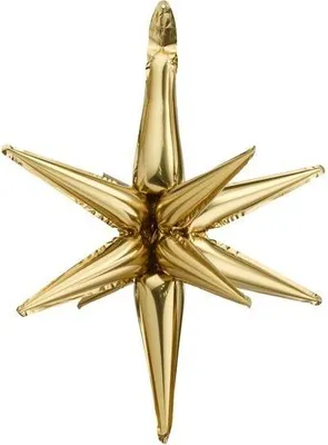 Productafbeelding van Folioballon, ster, 3D, 105 cm, goud