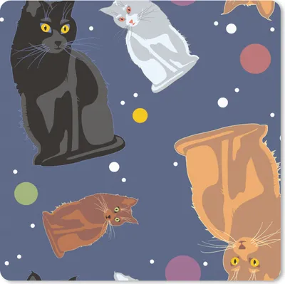 Produktbild von MuchoWow® Mauspad Mousepad Muster - Katze - Weltraum - Jungen - Mädchen - Kinder - Kinder 30x30 cm - Mousepads - Maus Mat - Pad - Mausunterlage - Gaming