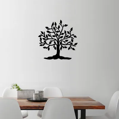 Immagine prodotto di Wallity, Agaç- TNL1861, Nero, Altre decorazioni per la casa, 60 x 60 cm, 100% metallo (spessore: 1