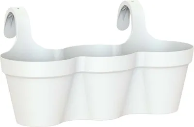 Produktbild von artevasi© CAPRI TRIPLE Balkonkasten Weiß 54 cm zum Einhängen - Kunststoff