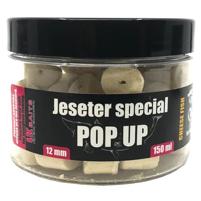 Produktbild von LK Baits Pop Up Pellets Jeseter Special Cheese Fish 12mm 150ml