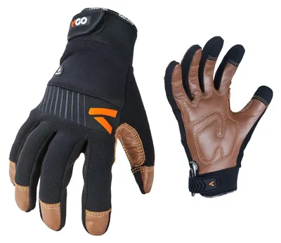 Imagen del producto de Guantes de trabajo de invierno impermeables, fabricados en cuero de vaca