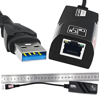 Produktbild von USB-A auf RJ45 USB 3.0 Ethernet Adapter Gigabit LAN 1000Mbps Kabelgebunden LAN
