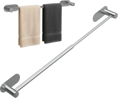 Produktbild von Handtuchhalter - 37 cm - Edelstahl - Ohne Bohren - Verstellbar