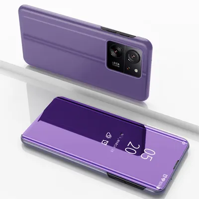 Immagine prodotto di Per Xiaomi 13T / 13T Pro View Specchio Cellulare Smart Cover Funzione Wake UP Custodia Viola
