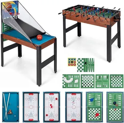 Imagen del producto de Mesa de juego multifuncional, ideal para niños y adultos, con 14 funciones diferentes