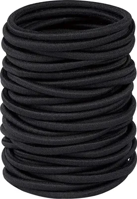 Produktbild von 32 Stück Schwarz Haargummi für Damen Mädchen, Elastisch Pferdeschwanz Scrunchie