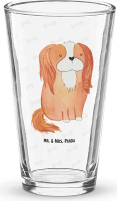 Produktbild von Mr. & Mrs. Panda Glas Hund Cavalier King Charles Spaniel - Transparent - Geschenk, Sprüche, Tumbler, Cocktailglas, Trinkglas, Bierglas, Schlappohren, Spruch, Wasserglas