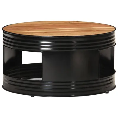 Produktbild von Möbel Couchtisch Schwarz 68x68x36 cm Akazie Massivholz - Couchtische 321933