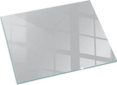 Imagen del producto de Color: Gris claro. Placa de vidrio para: estufa de leña. Placa de vidrio para chimenea. Cristal protector. Placa de protección contra chispas. Placa de vidrio resistente al fuego. Placa de protección contra el calor. Protección de suelo de vidrio. Dimensiones: 80 x 60 cm