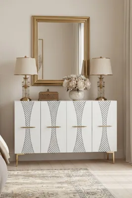 Obrázok produktu pre Skye Decor, kvalitná konzolová stolík, 120 cm, biela, 100% melamín, 3-dielna