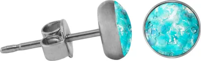 Produktbild von Chirurgenstahl Ohrstecker Glitterline Farbe - Hellblau Größe - 8 mm