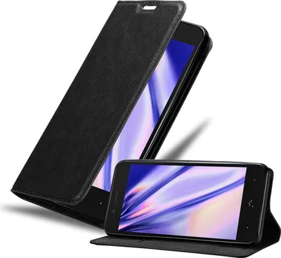 Obrázek produktu pro Cadorabo Case for BQ Aquaris X5 PLUS Protective Case in Black Pouzdro na mobilní telefon s magnetickým zavíráním