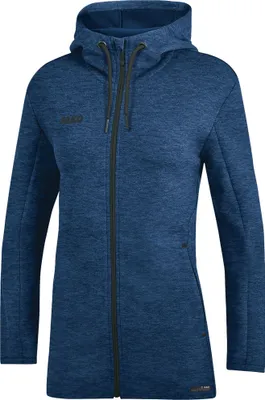 Productafbeelding van Jako Premium Basics Jas Met Kap Dames - Marine Gemeleerd | Maat: 40