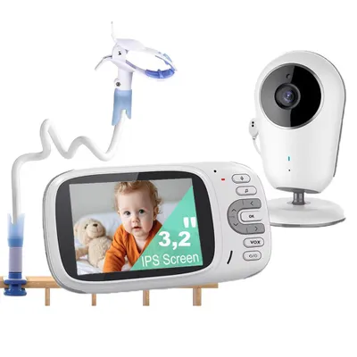 Produktbild von Babyphone, Babyphone mit Kamera 3.2" Digital Funk TFT LCD Drahtloser, LCD Drahtloser Video baby Monitor mit Digitalkamera mit halterung