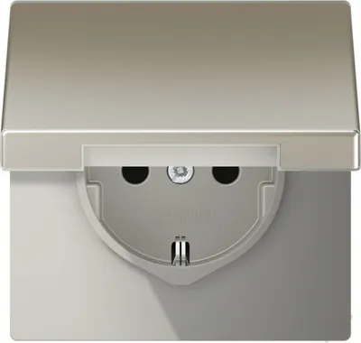 Produktbild von JG SCHUKO Steckdose m.Klappd. ES1520KL 16A 250V LS Edelstahl