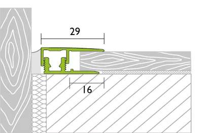 Produktbild von PROLINE Edelstahl 2 7 Meter Abschlussprofil Bodenprofil, PROVARIOclip Universal Aluminium eloxiert, Einrastsystem ohne sichtbare Verschraubung, Bewegungsfuge fuer schwimmende Bodenbelaege, einfache Verlegung