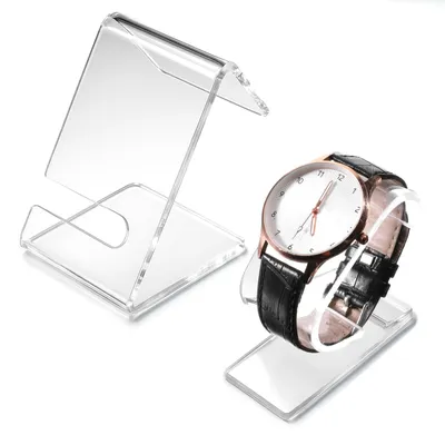 Immagine prodotto di Portaorologi supporto per orologio - 2 pezzi - Acrilico trasparente - 6,3 x 6,2 x 3,5 cm