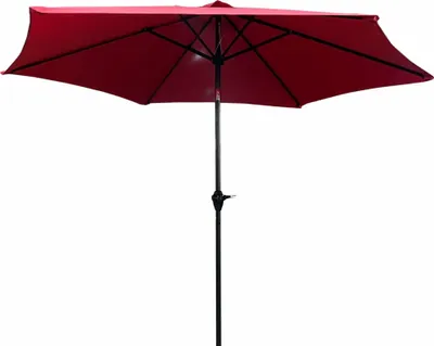 Produktbild von raumhirsch Sonnenschirm Marktschirm 270x270 cm Kurbelschirm Gartenschirm Wasserdicht UV Schutz Terrassenschirm Rot