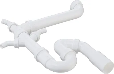Immagine prodotto di Sifone salvaspazio con 3xGA da 1 1/2 pollice x 40/50 con uscita a 45°