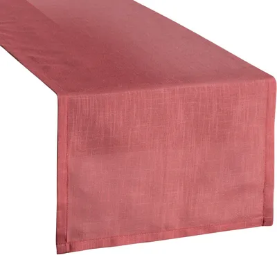 Image de EUROFIRANY | Chemin de table - 40 x 140 cm - nappe rouge brique - Unicolore Lisse