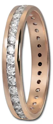 Image de Bague pour femme GoldDream, taille 60, zirconium, or rose 333, bijou en or rose, référence D3GDR520E60