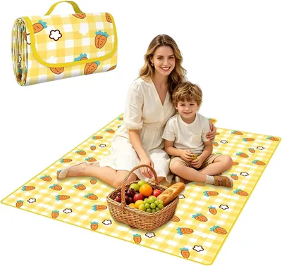Zdjęcie produktu dla Lekka piknikowa mata, 100 x 150 cm, odporna na piasek, idealna na kemping