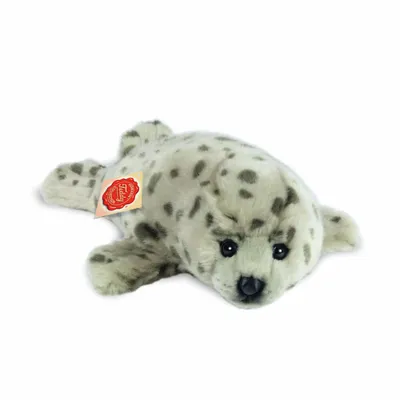 Immagine prodotto di Teddy Hermann Robbe, Kuscheltier, Stofftier, Plüschtier, Meerestier, Plüsch, Grau, 32 cm, 90131