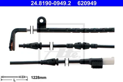 Produktbild von ATE 24.8190-0949.2 Warnkontakt Bremsbelagverschleiß 1228mm Vorne für LAND ROVER Range Rover Sport (L320)