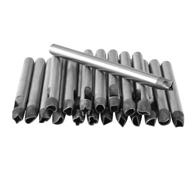 Image de 20 Stück/K Lederhandwerk5mm Kohlenstoffstahl Blumenlochstanze, für Brieftaschen-/Gürtelverzierung