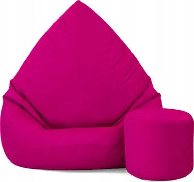 Obrázok produktu pre Fusak XXXL + podnožka fuchsiová na vnútorné použitie na terase alebo v záhrade