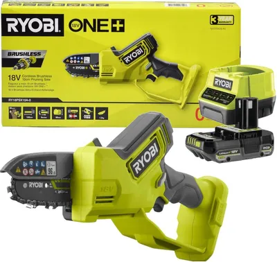 Zdjęcie produktu dla RYOBI RY18PSX10A-120 Pilarka akumulatorowa 18 V 10 cm bezszczotkowa ( 5133005434 ) + 1x akumulator 2,0 Ah + ładowarka