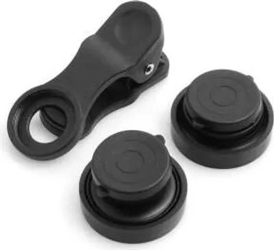 Produktbild von System-S Universal Clip-on Linse 0.4x Fischauge (Fisheye), 0,67x Weitwinkel und Makro Linse Objektiv für Smartphone Tablet PC