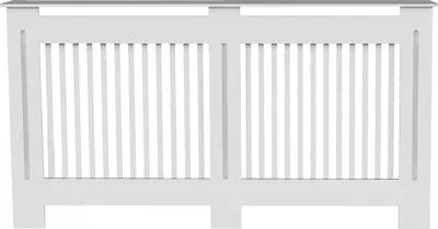 Produktbild von WISFOR Heizkörperverkleidung Landhausstil, aus MDF lackiert, Vertikal Heizungsverkleidung Heizkörperabdeckung für Schlafzimmer Wohnzimmer, L: 152x19x92cm
