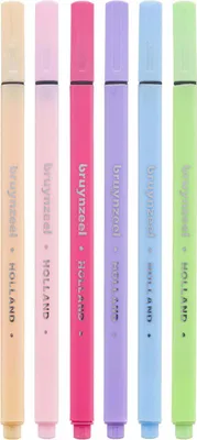 Image de Bruynzeel Fineliner Set Pastel 6 couleurs