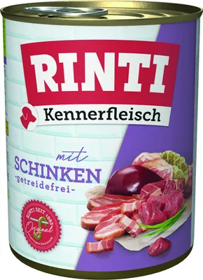 Produktbild von Rinti Kennerfleisch Hundenassfutter Adult 800 g Schinken bei Kartonabnahme
