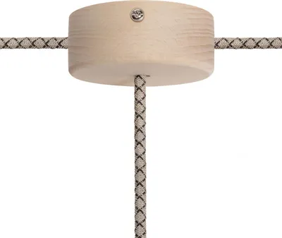 Immagine prodotto di Creative-Cables Kit Mini rosone cilindrico in Legno a 1 Foro Centrale e 2 Laterali - Neutro
