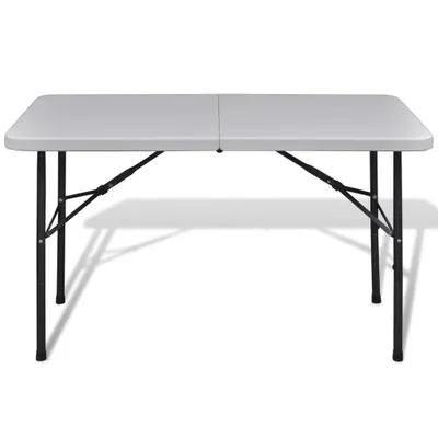 Immagine prodotto di vidaXL Tavolo da giardino pieghevole 122 cm HDPE bianco